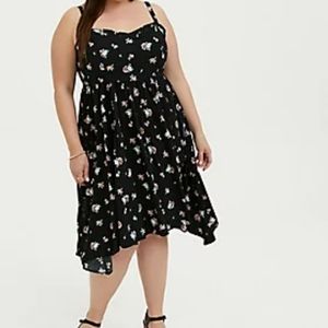 Torrid black floral Midi Dress
